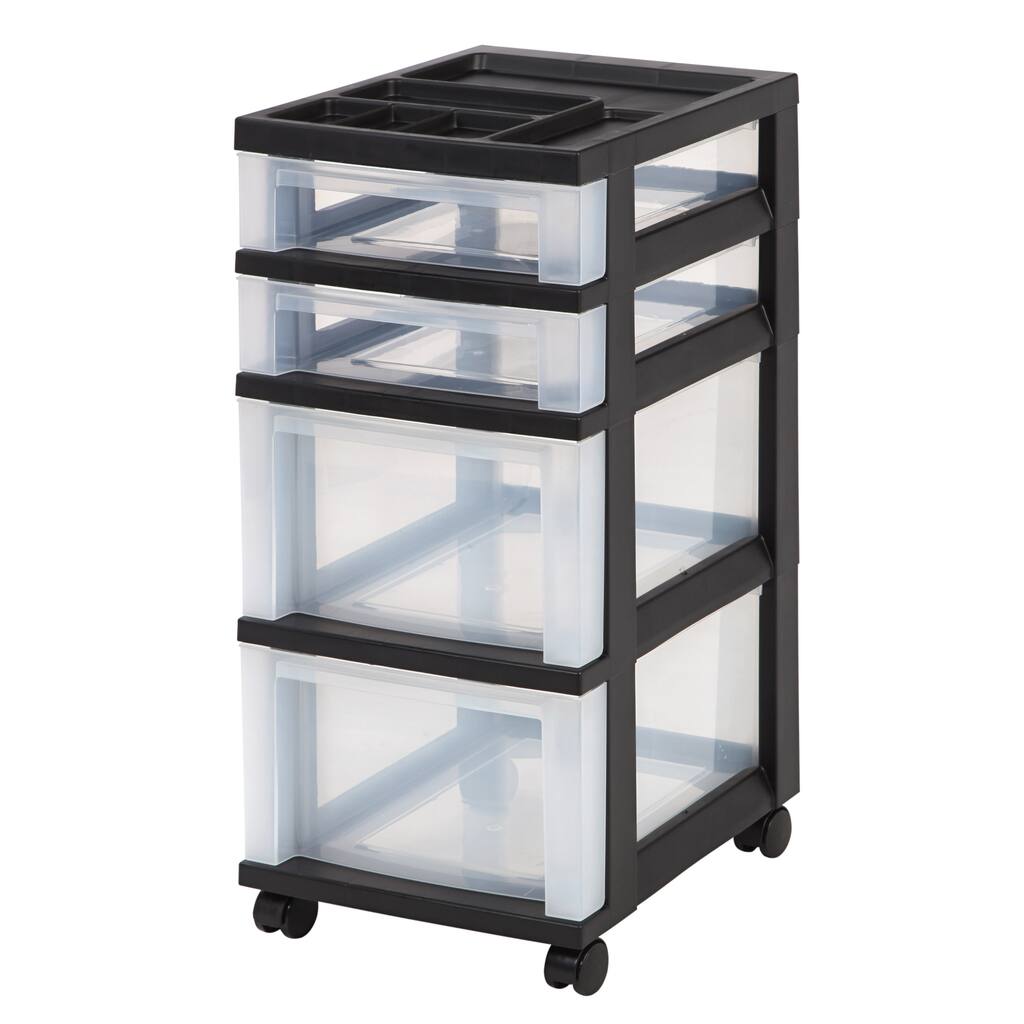 Buy the Iris® 4Drawer Storage Cart with Organizer Top at Michaels
